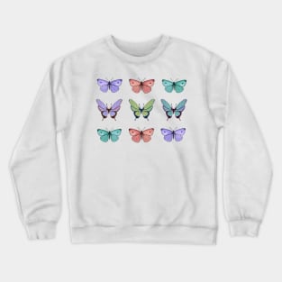 Butterfly Pattern Crewneck Sweatshirt